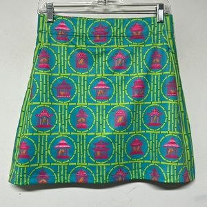 Gretchen Scott Bird Cage Skort Skirt Shorts Pockets Fun Playful Exercise